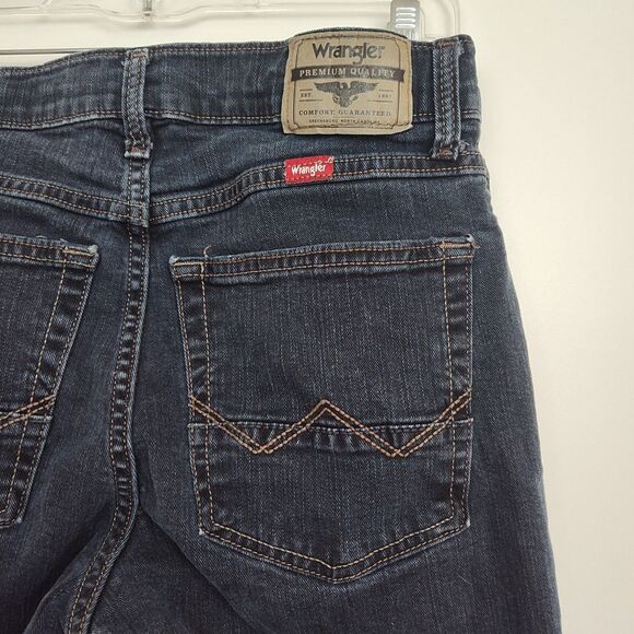 Wrangler Jeans Men's Size 29 x 30 Dark Wash Blue Straight Leg - Picture 7 of 10